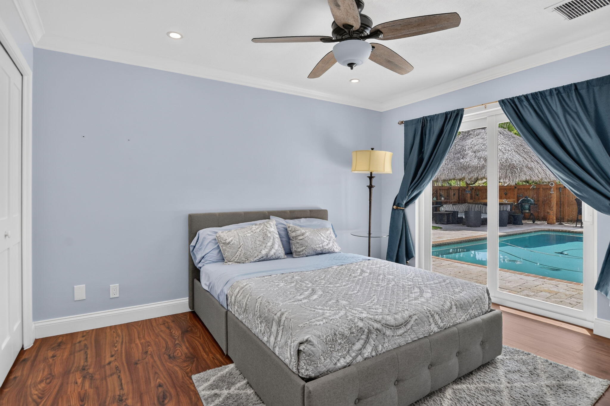 Bedroom with pool access at 631 SW 17th Street