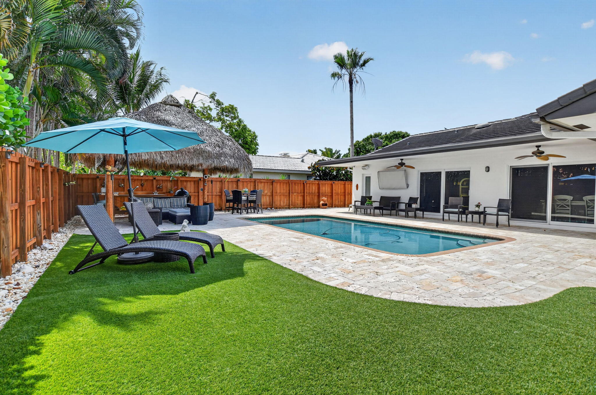 Pool and covered lanai at 631 SW 17th Street